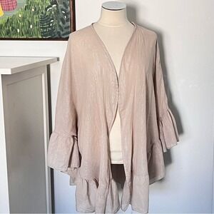 Valentina Naldi Italy Wrap Cardigan‎ BOHO Chic Flowy Fairy kimono Woman OS